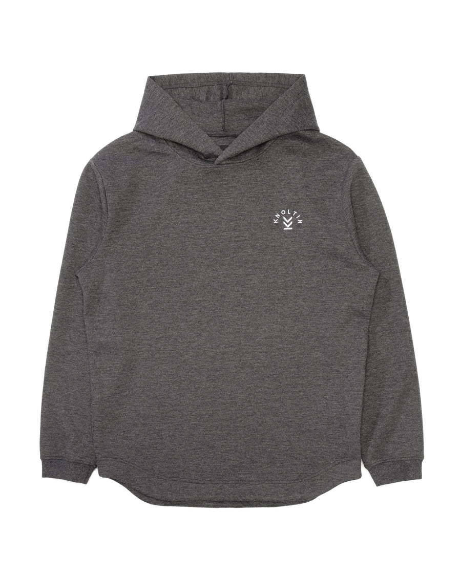 Charcoal Heather Ridgeline Hoodie , midweight slightly fitted sweatshirt – front view