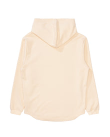 Cream Ridgeline Hoodie , midweight slightly fitted sweatshirt – rear view