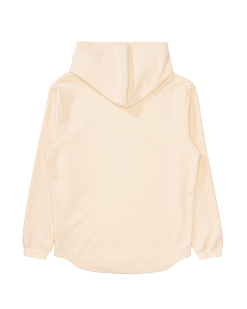 Cream Ridgeline Hoodie , midweight slightly fitted sweatshirt – rear view
