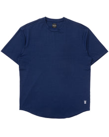 The Wild Tee in Alpine Navy, soft modal cotton blend t-shirt with stretch – front view